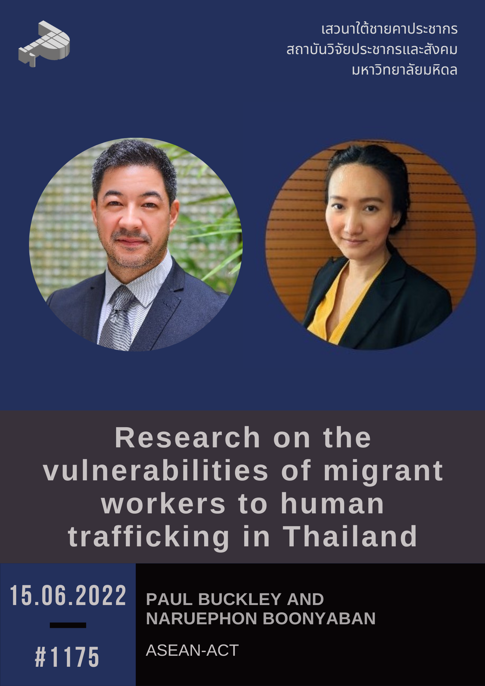 Research on the vulnerabilities of migrant workers to human trafficking in Thailand